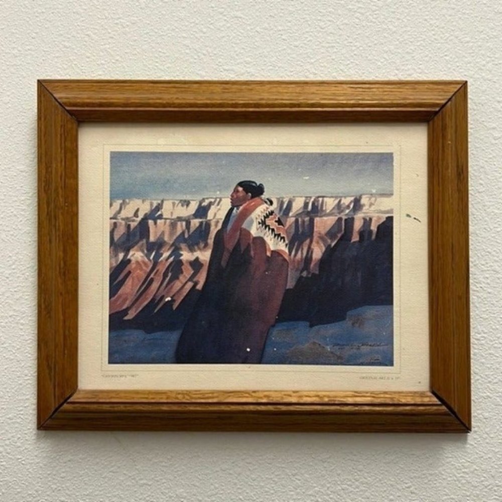 Donal C.Jolley signed dated framed print 11x15 Canyon Shadows